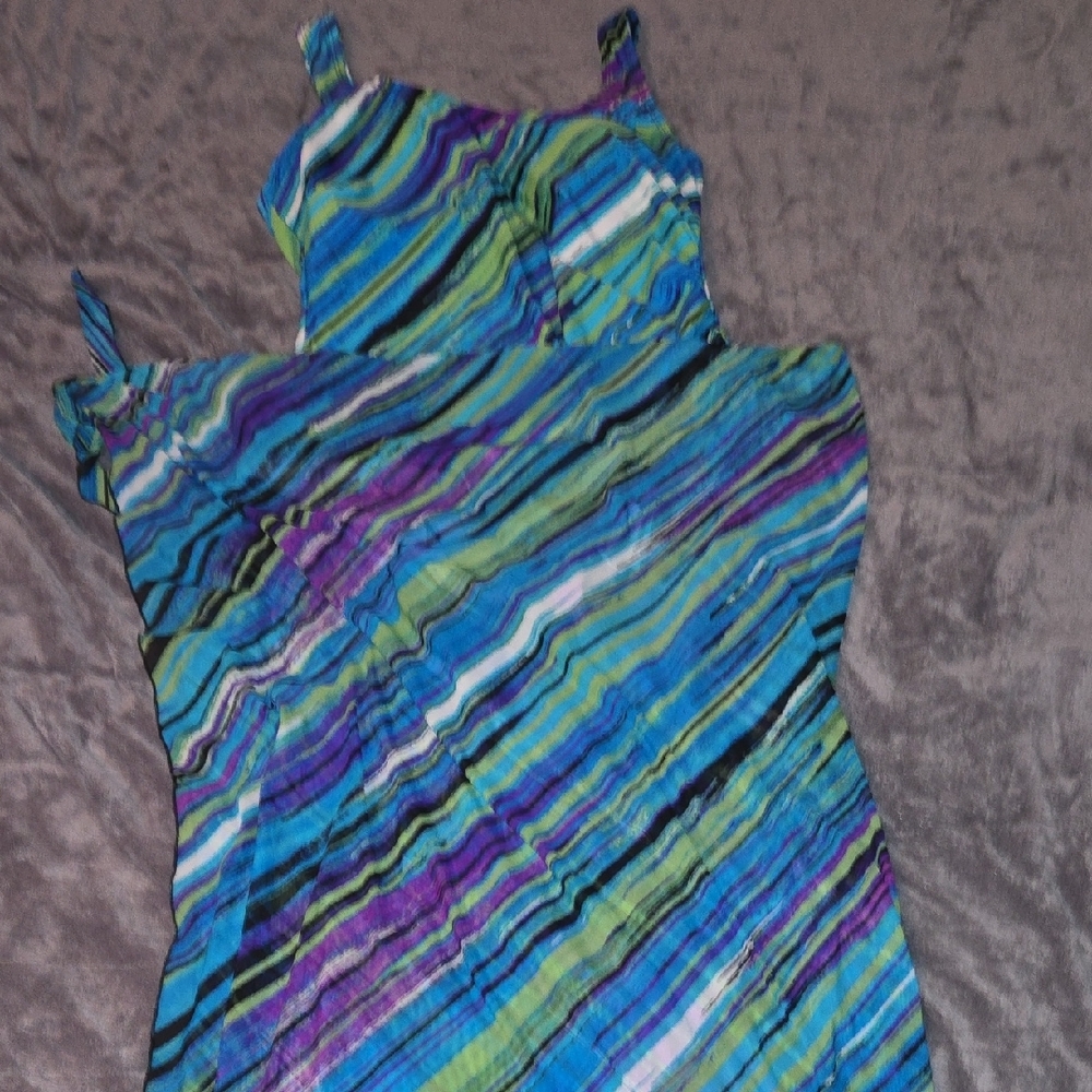 Swimsuits For All Multicolor Striped One Piece - Picture 8 of 8